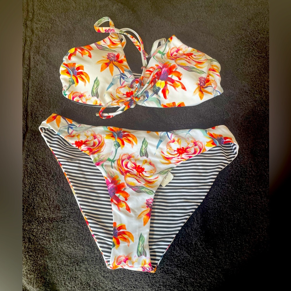 Brand new. Super cute REVERS-ABLE suit
